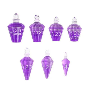 Purple Potion Resin -  7pcs RPG Dice Set